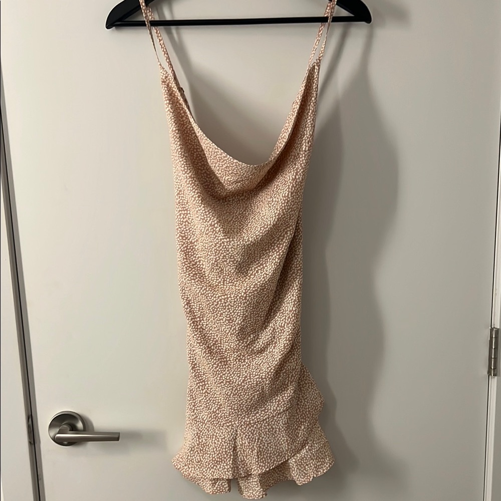 Pink Sequin Ruffled Mini Dress
